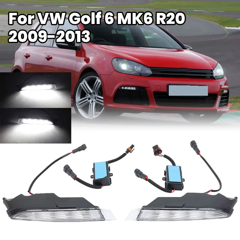 

LED DRL For VW Golf 6 MK6 R20 2009 2010 2011 2012 2013 Car LED day lights New Daytime Running Light Car-Styling left and right