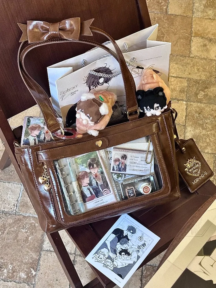 Daily Versatile Bag Purses and Handbags Original Cute Retro Shoulder Big Window Ita Bag