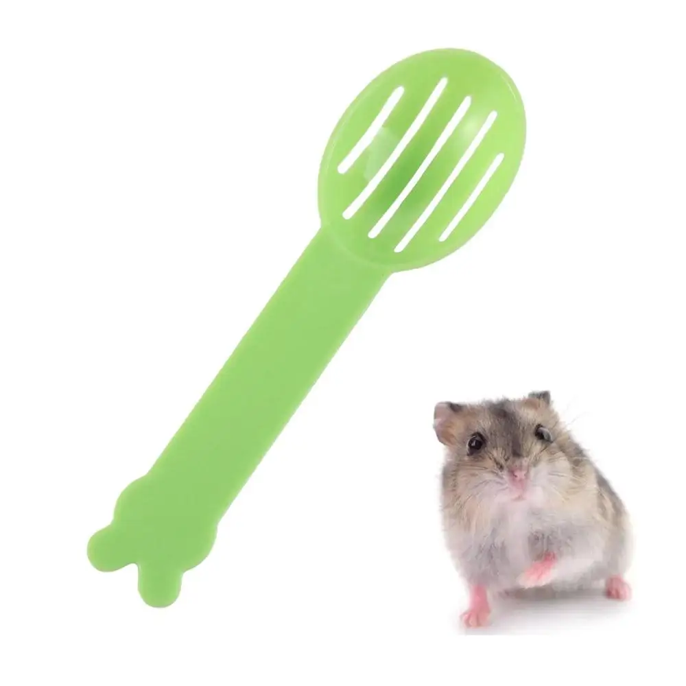 

Mini Hamster Sand Scoop Plastic Pet Bath Spoon Small Animal Litter Shovel Random Color Hamster Bathroom Cleaning Shovel