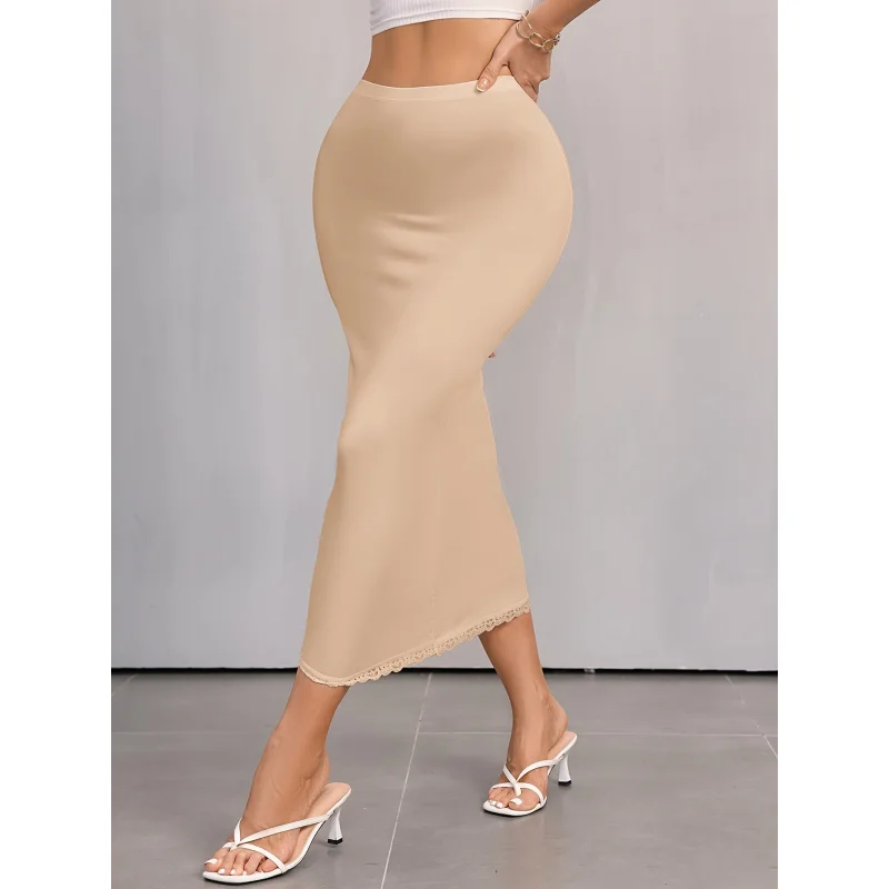 fashion long half-body skirt shaping bottoming skirt Slim and thin inner skirt daily outer wear petticoat (micro shaping)