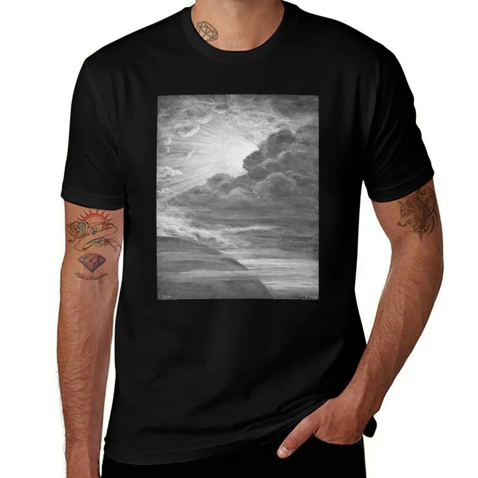 The Creation of Light - Gustave Dore T-Shirt Novelty Print Casual Tee Shirt