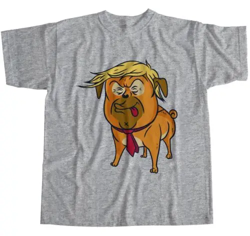 Polarshe 1Tee Mens Trump Dog Cartoon  T-Shirt