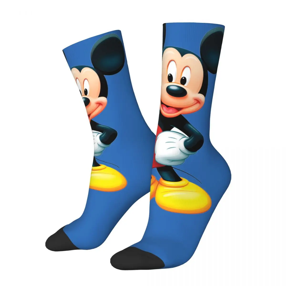 

Retro Film Men's compression Socks Unisex Disney Mickey Mouse Cartoon Street Style Pattern Printed Novelty Crew Sock