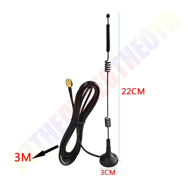 1 2PCS 2.4G 5.8G Antenna Dual Band WiFi Router antene SMA male magnetic base Sucker antena 12dbi High-Gain signal GR174 3M Cable