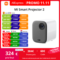 Global Version Mi Smart Projector 2 Multi-Angle Auto-Keystone Correction Clear 1080p Images Certified Android TV