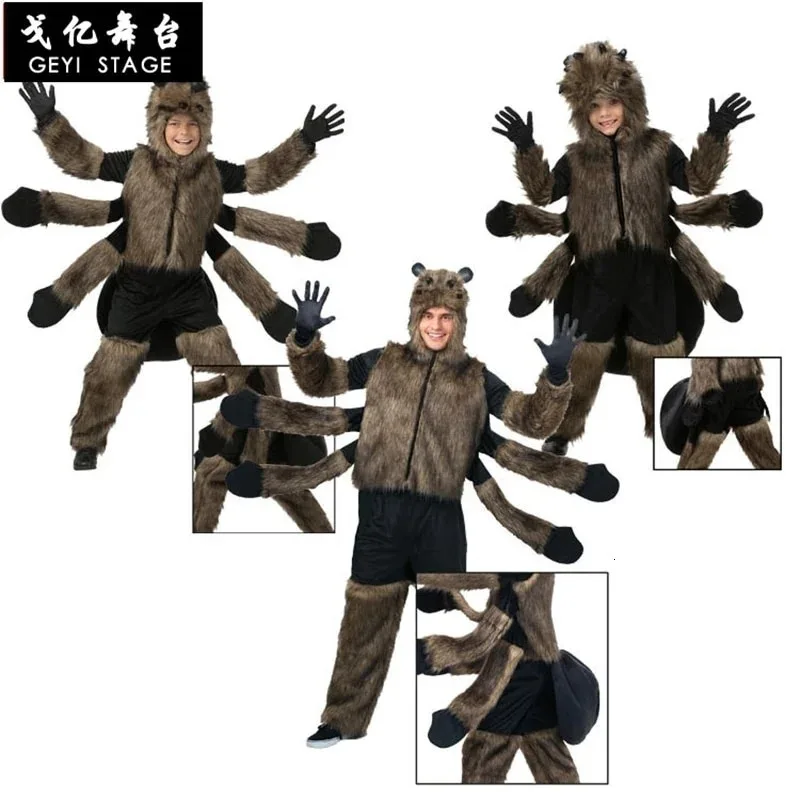 

25COSFirst new Halloween party spiders party child cosplay dress soft decoration black teddy spider costume adult