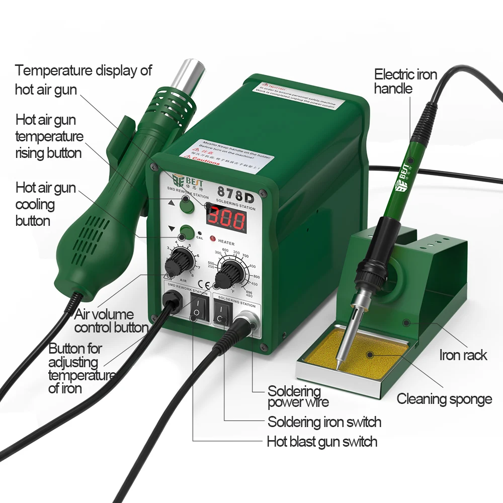 ODM hot sale estacion de calor  220V EU plug ferro de solda fer a souder estacion de soldadura rework soldering stations