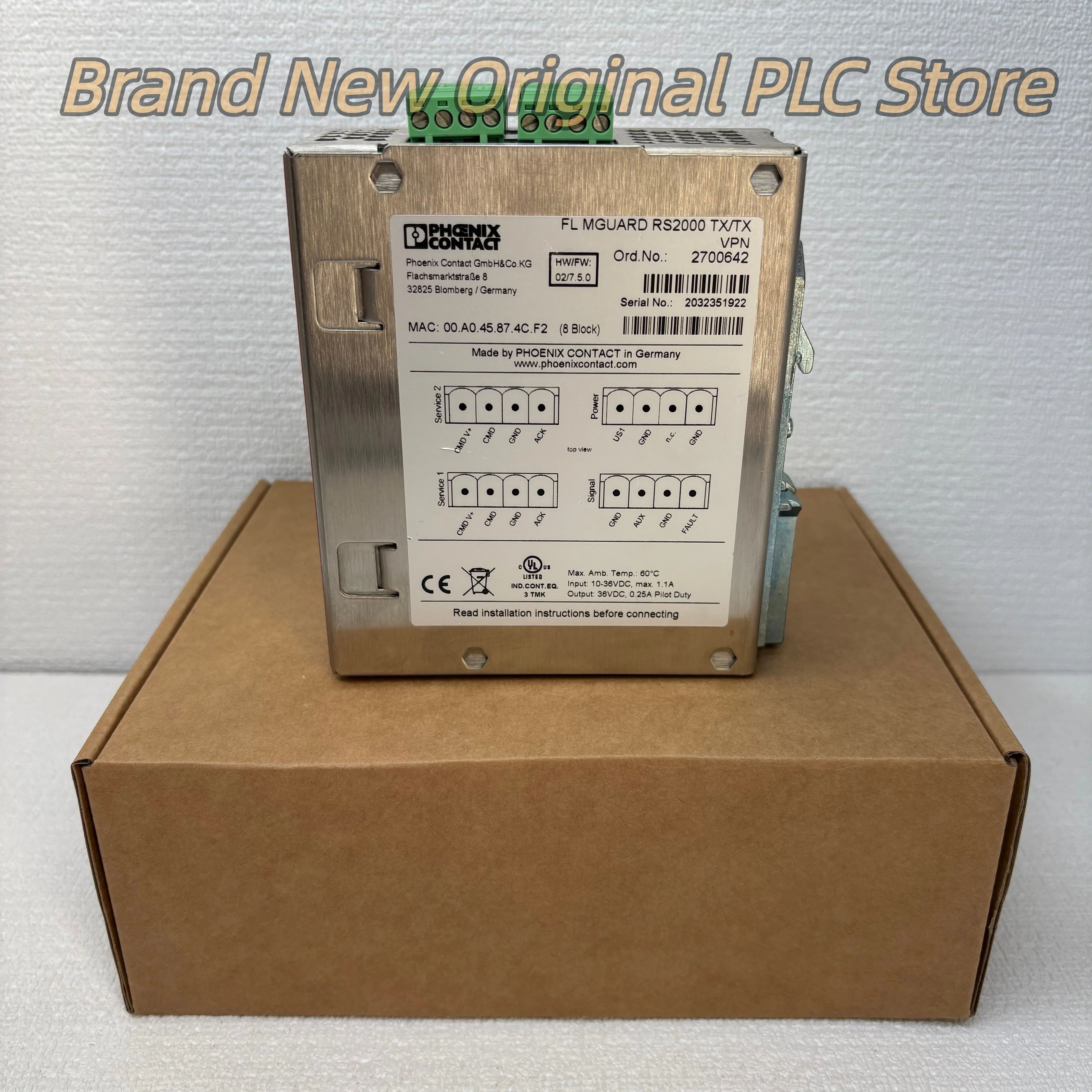 

2700642 FL MGUARD RS2000 TX/TX VPN New industrial switch original