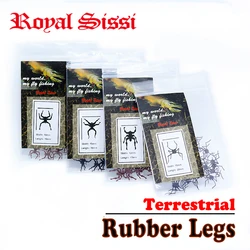 Royal Sissi hot fly tying materials 4optioanl styles realistic terrestrial insect rubber legs 20pcs pack soft trout fishing lure