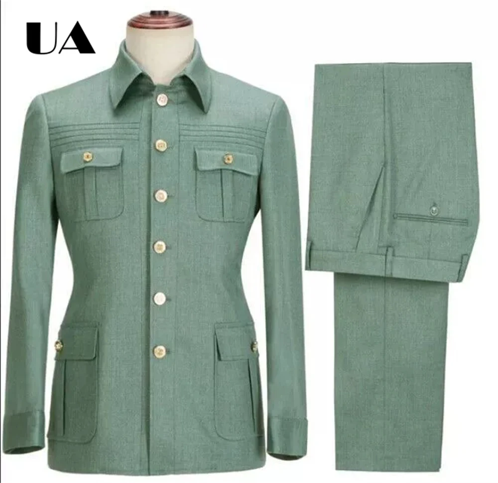 ชุดสูทสองชิ้นสำหรับงานเลี้ยง ไซส์ XXS-4XL ชุดสูทผู้ชายสำหรับงานแต่งงาน ชุดเจ้าบ่าว ชุดเพื่อนเจ้าบ่าว ชุดสูททางการมีกระเป๋า