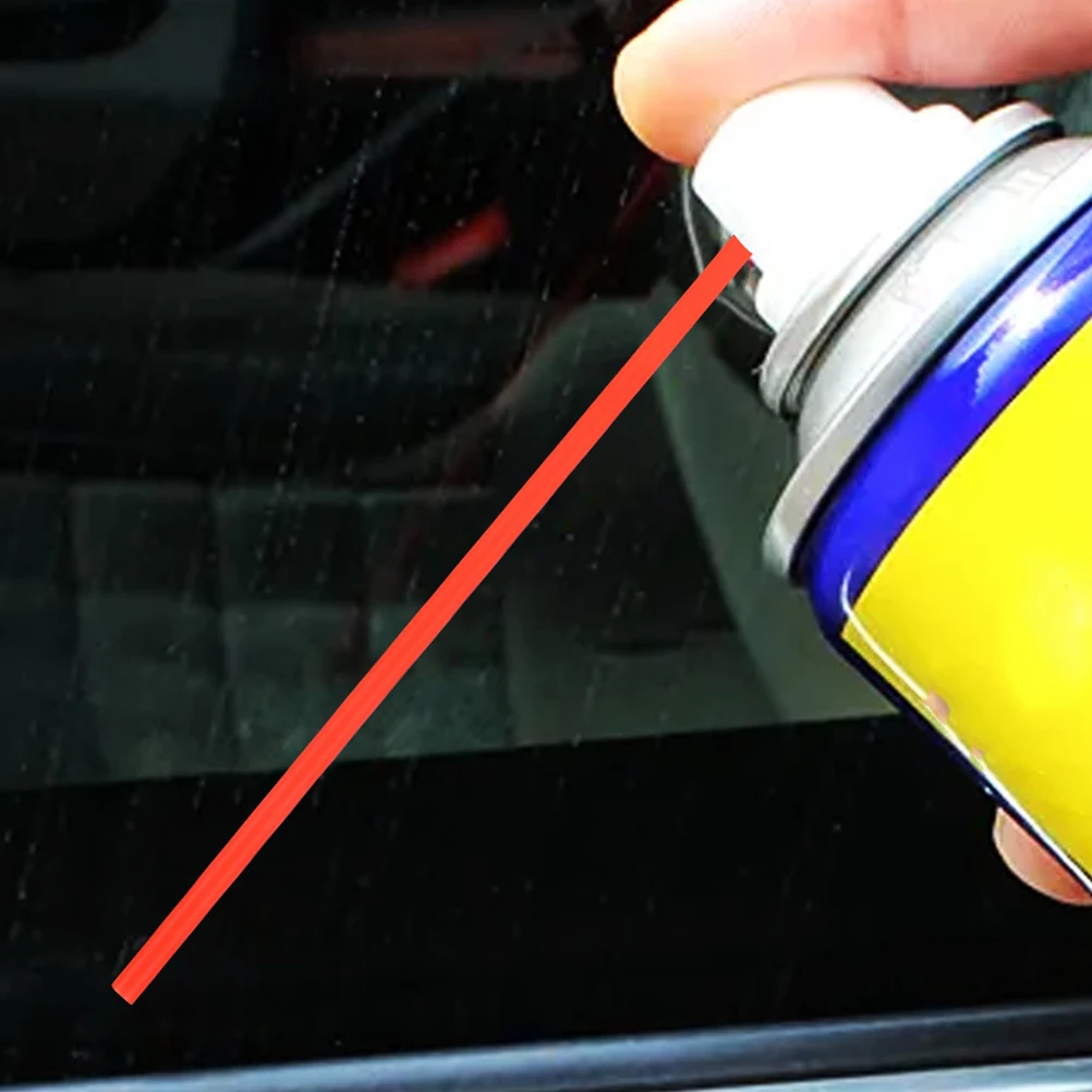 

10pcs Can Extension Straws Red Tubes Oil Cleaner Spray Straws Replacement Spray Nozzles For Automotive Lubricant Extension Tubes