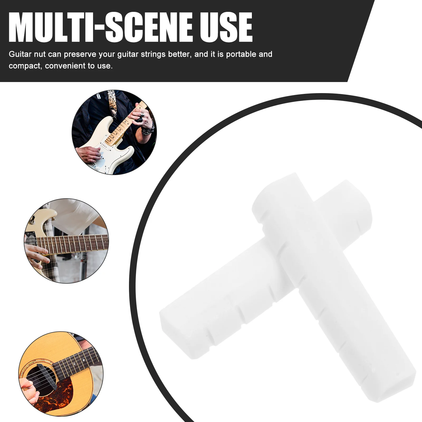 4 قطعة سلسلة الغيتار الجوز استبدال عالية الجودة العظام المكسرات مناسبة لمختلف القيثارات دائم العملي وتر غيتار المكسرات #6