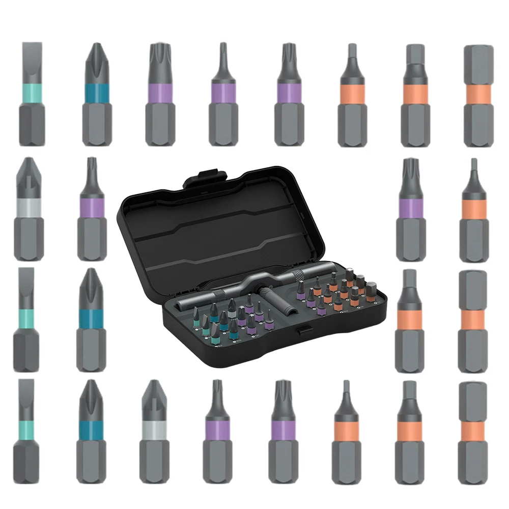 

【Набор отверток с храповым механизмом 24 в】 Магнитные прецизионные биты — универсальный ручной инструмент для домашнего ремонта своими руками