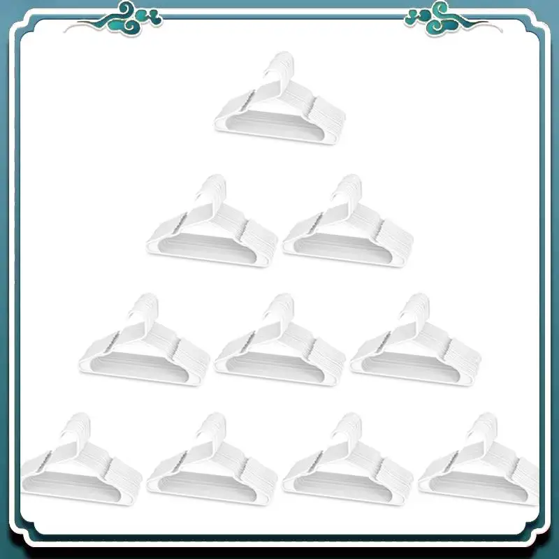 A67K-White Plastic Hangers, Plastic Clothes Hangers Perfect For Everyday Standard Use, Clothing Hangers (White, 200 Pack)