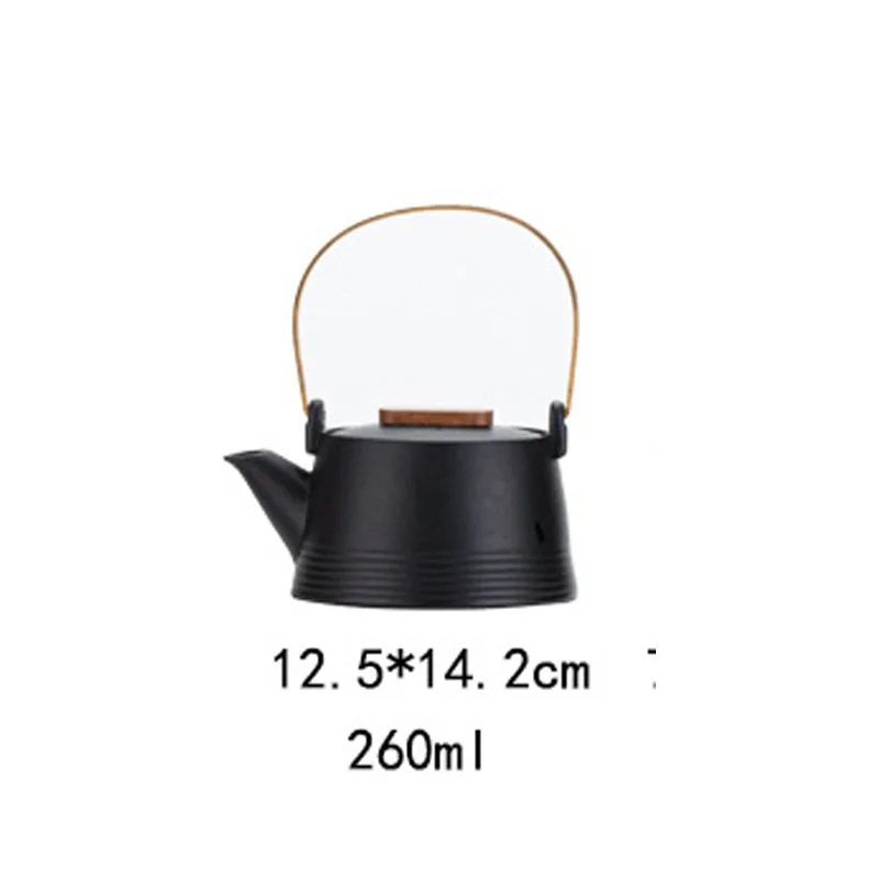 

Black Clay Lu Bao Teapot Japanese Kung Fu Tea Set Ceramic Teapot with Handle Yanshan Side Handle Teapot Tea Water Separation Sma