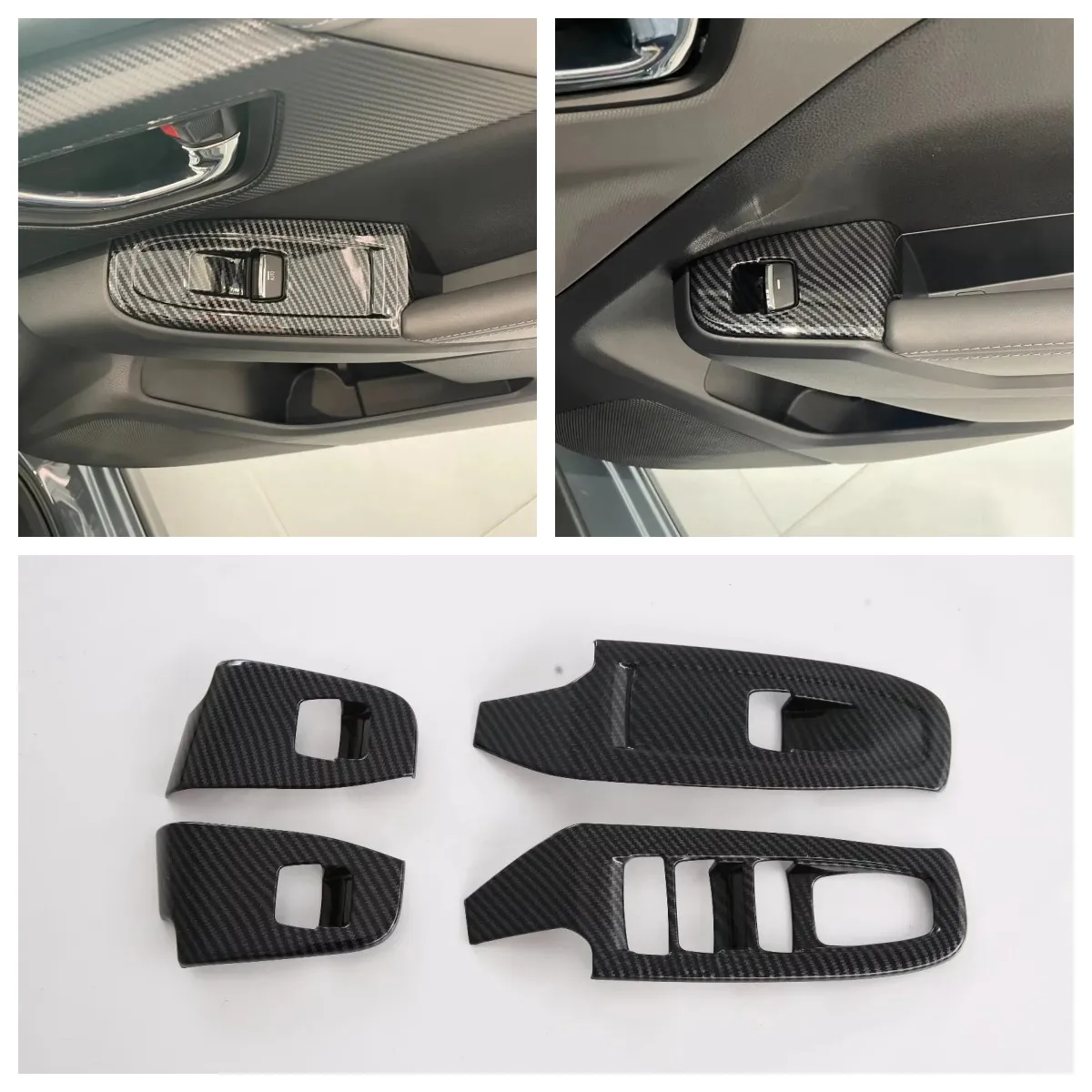 For Subaru Crosstrek 2024 LHD Interior Window Control Switchs Buttons Panel Cover Trim Frame Sticker ABS Car Styling Accessories