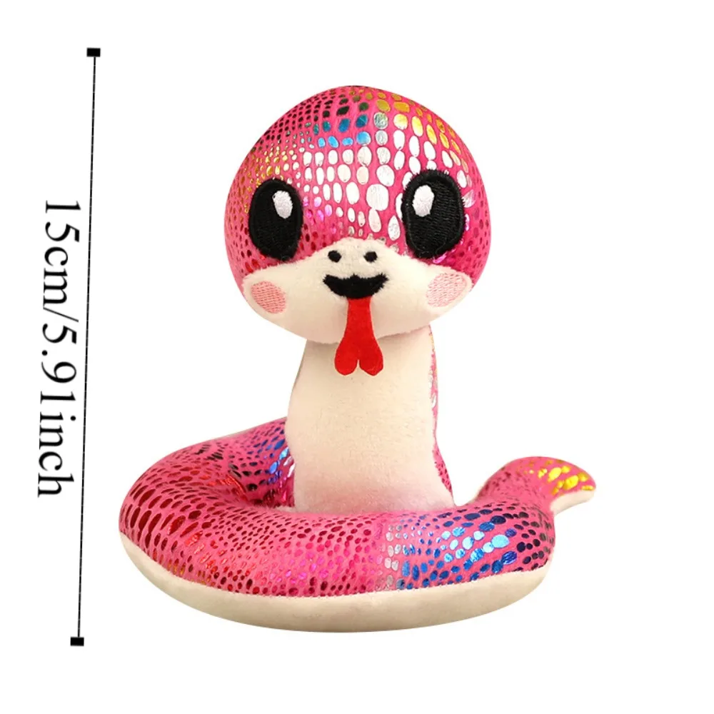 Standing Shoulder Snake Year Plush Toy Magnetic Suction Good Luck Snake Year Mascot Toy PP Cotton Soft Lucky Snake Doll Plushies