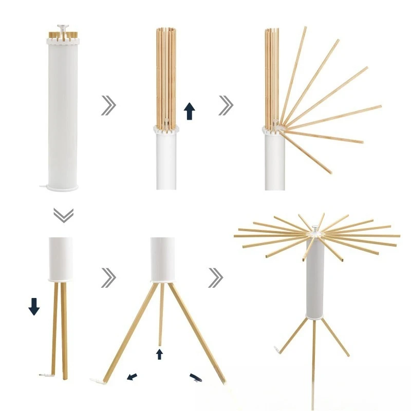 Clothes drying rack Wooden Laundry drying rack saves space