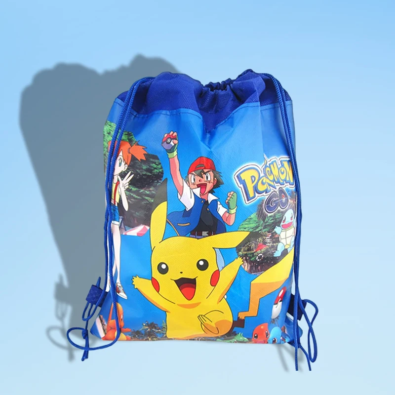 Pokemon Strandrugzak Waterdichte Meerdere Kleuren Pikachu Speelgoed Trekkoord Tassen Party Decor Kids Verjaardag Christmas Gift