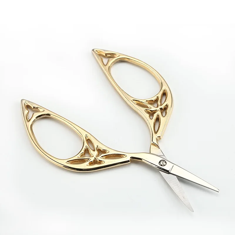 1PC Stainless Steel Tailor Scissors European Retro Classic Vintage Antique Craft Leaf Cross Stitch Handicraft DIY Sewing Tool - view 4