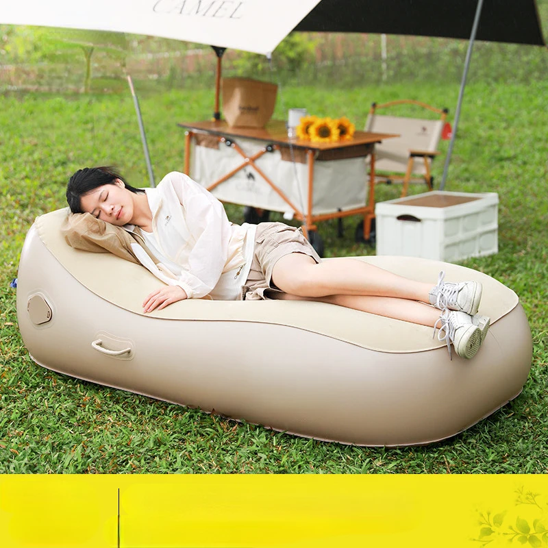 Automatic inflatable sofa, outdoor air cushion bed, camping lounge chair