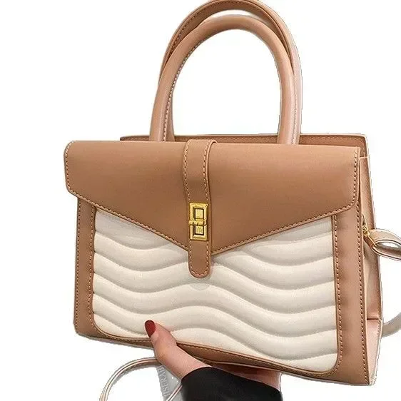 

2025 Work Travel Croc-Embossed Tote NM Contrast Stitch Detachable System Laptop Vault Durable Free Shipping