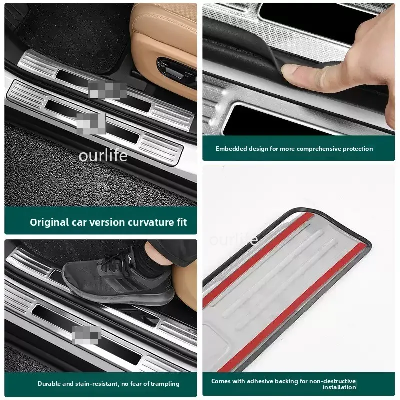 For GAC AION 2026 2027 Car Threshold Protection Sticker Rear Trunk Inner Bumper Plate Guard Stainless steel Protector Accessorie