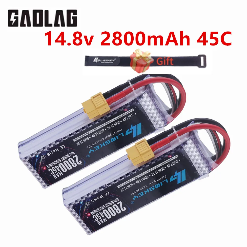 4S 14.8V Lipo Battery for 2800mAh 45C For RC Off-road Racing Car,Vehicle, Airplane Quadcopter