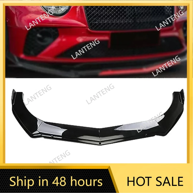 

Front Bumper Splitter Lip For B-entley Continental GT Car Spoiler Diffuser Deflector Bumper Cover Body Kit Trims Protector Black