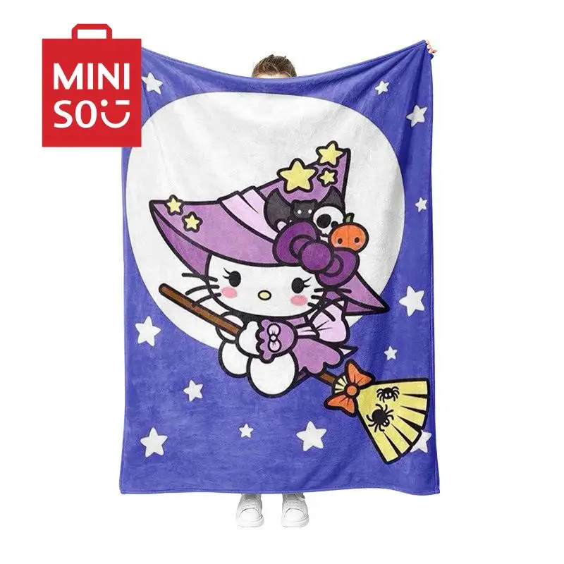 Hello Kitty Sanrio Halloween Blanket Anime Kawaii Cute Dormitory Thickening Car Sleep Sofa Siesta Blanket Decoration Toys Girls