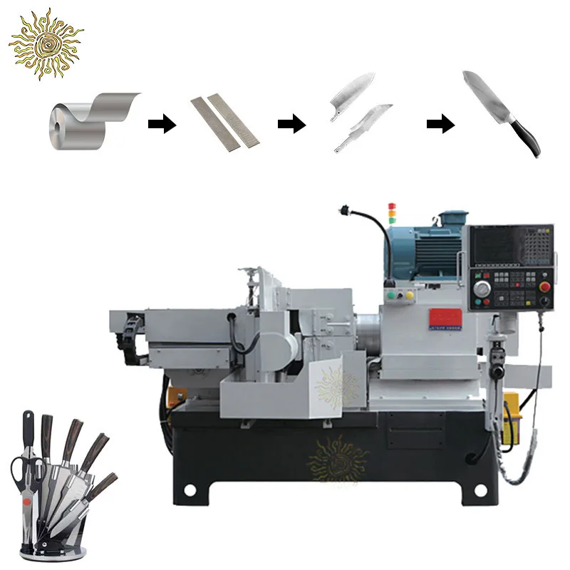 CNC 4-axis Knife Manufacture Machinery Stainless Steel Knife Surface Grinding Production Line Metal Kitchen Knife Making Machine