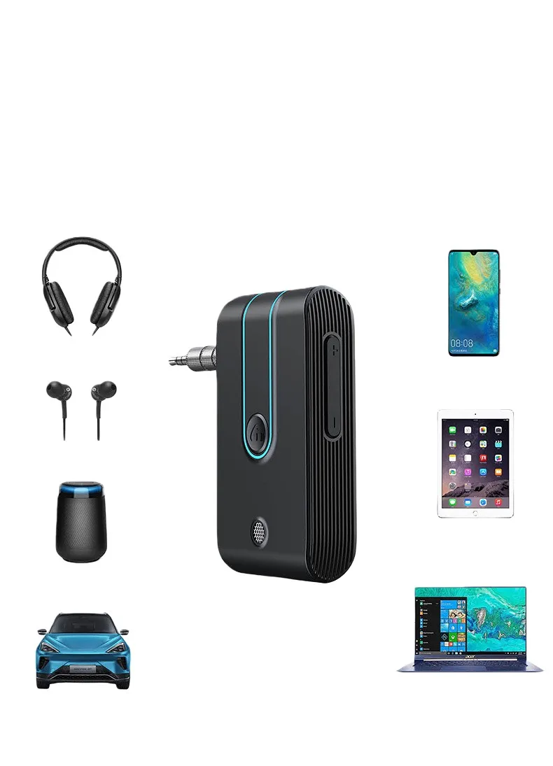 J28 Bluetooth Receiver for Car 3.5mm AUX Bluetooth Car Adapter for Home Stereo/Wired Headphones Hands-Free Call