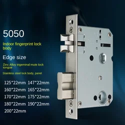 Metal Stainless Steel Electronic Lock Body 5050 Mortise For Tuya Face Recognition Fingerprint Smart Door Lock