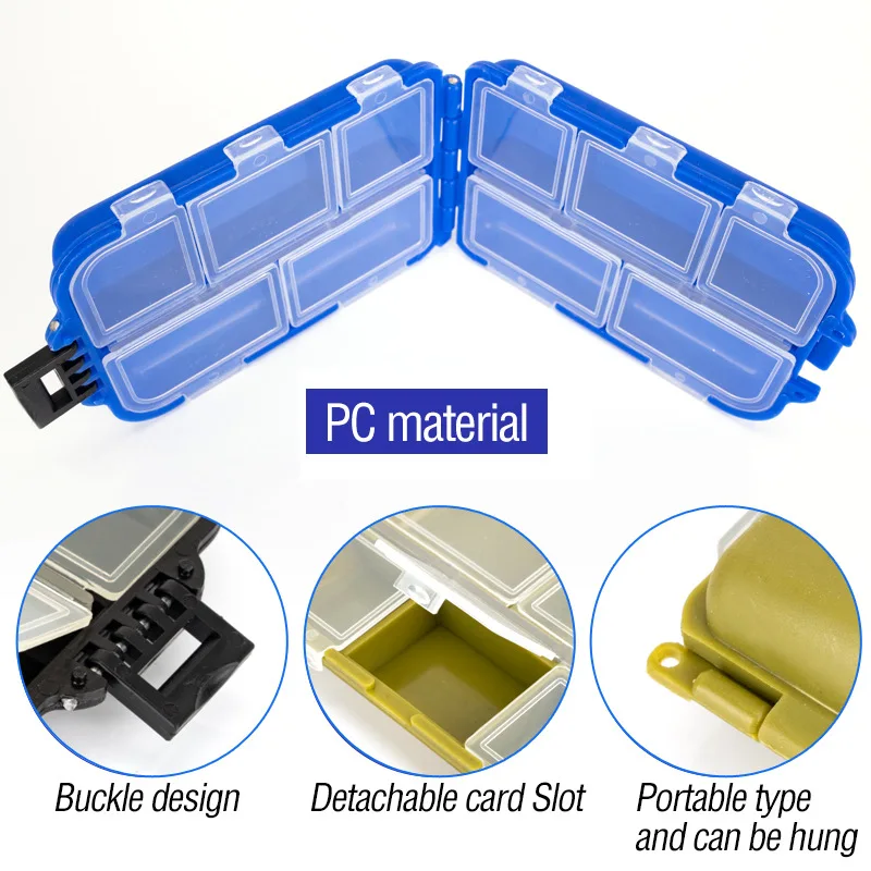 

JYJ Fishing Tackle Bait Storage Boxes, Portable Double-Sided Lure Hook Organizer, Mini Utility Lures Fishing Box