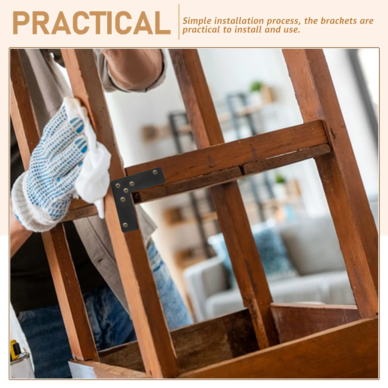 

10 Pcs Repair Board Right Angle Support Bracket Work Iron Shelf Brackets for Shelves