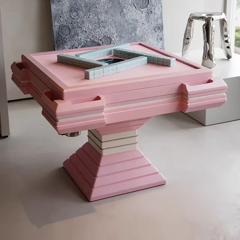 Electric mahjong machine high-end villa home automatic shuffling solid wood tower mahjong table