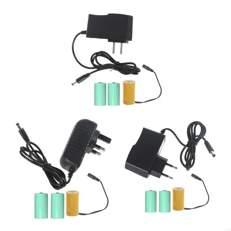 AC100-240V 50/60Hz to 4.5V LR20 D Battery Eliminators Dummy Battery Power Supply Adapter for Toy/Controller/Water Heater 