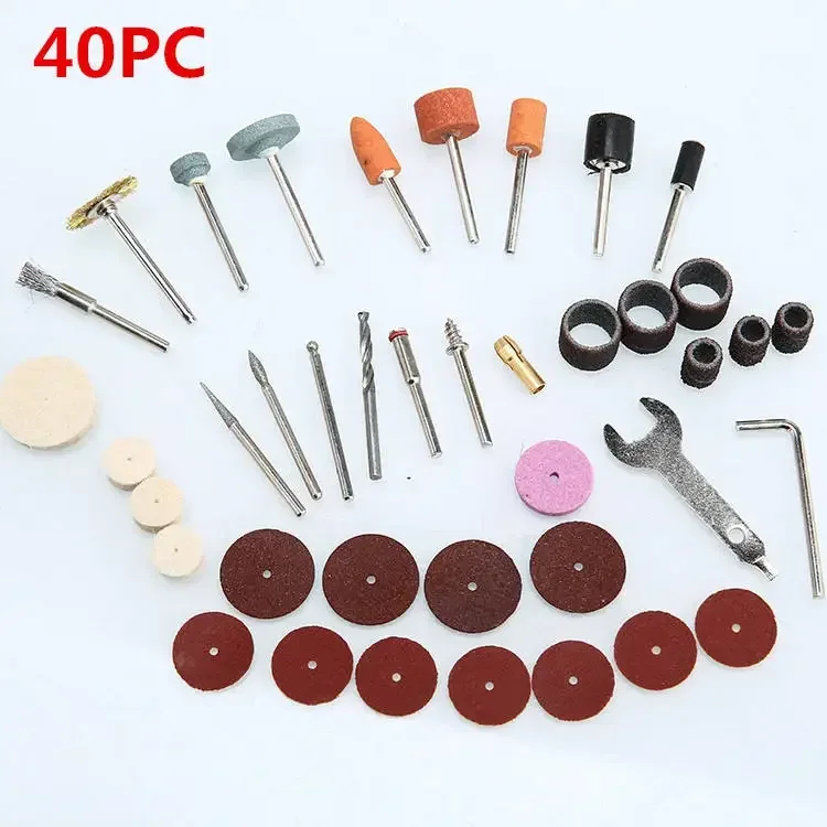 Multi Rotary Tool Accessories Set, Grinding Polishing Rotating Polishing Kits Accessory, 40pcs Mini Electric Drill