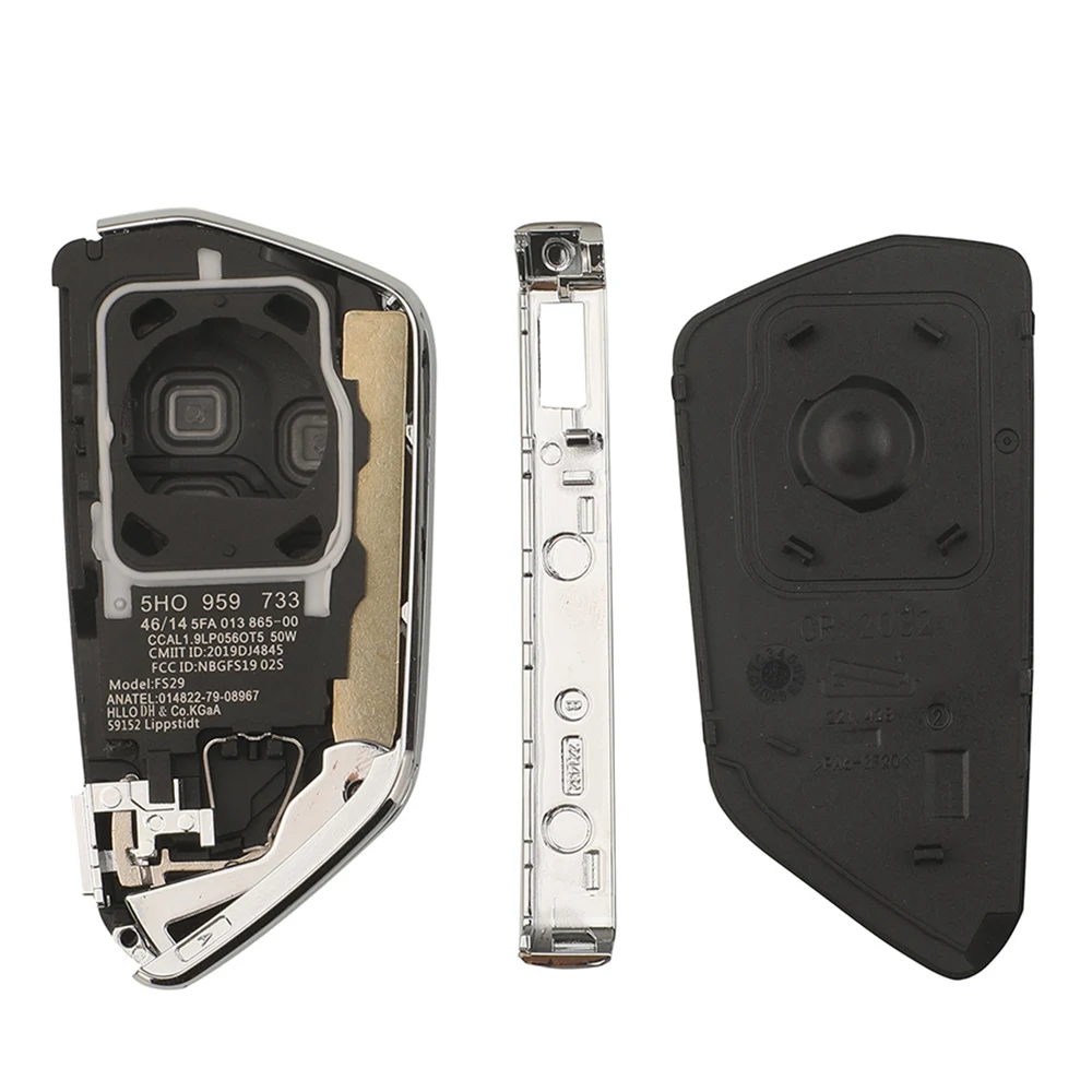 jingyuqin 3-Tasten Fernbedienungsgehäuse für Volkswagen Golf 8 für VW Smart Card Case KD HZ25 ZA25 Fernbedienungsgehäuse – Detail 3
