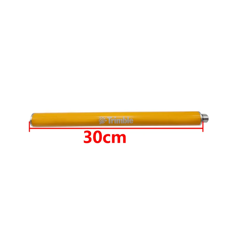 30CM Yellow Antenna Pole Rod Surveying Bracket Extension Pole 5/8 x 11 Thread Both Ends Aluminum For Trimble GPS RTK GNSS