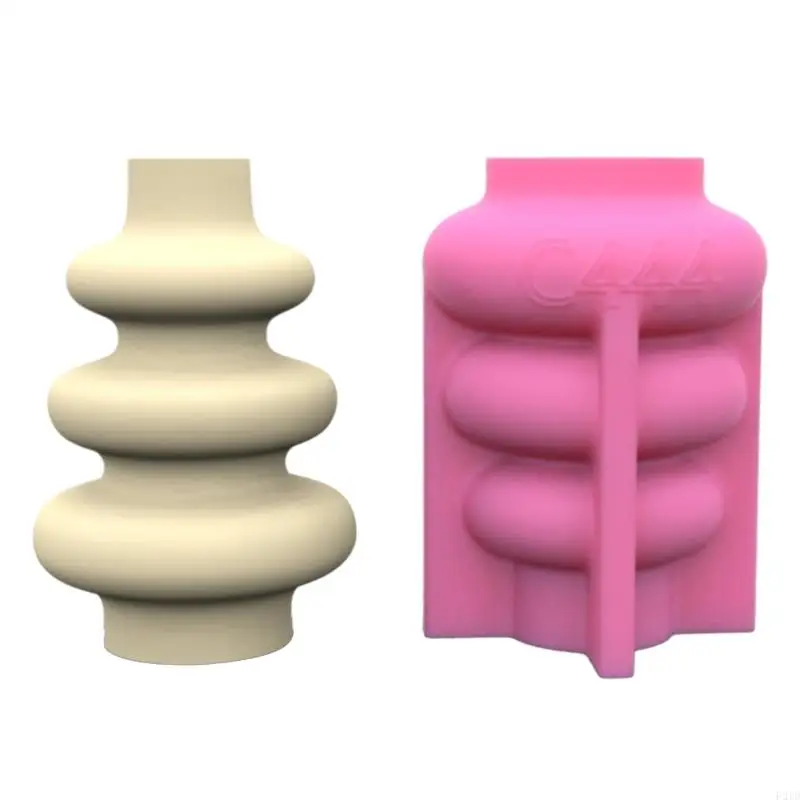 F2TD Flower Pot Silicone Mold Diy Succulents Concrete Flower Pot Vase Plaster Cement Mold Clay Mold Candle Holder Mold