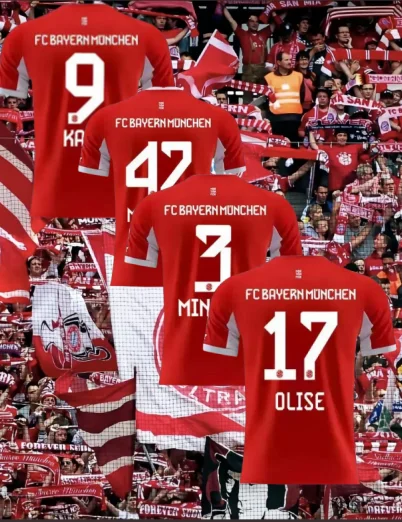 

25_26 New Arrivals German Bayern FC Home Jersey Adult Summer Football T-Shirt Training Suit Jersey WoMen Casual Tops Summer
