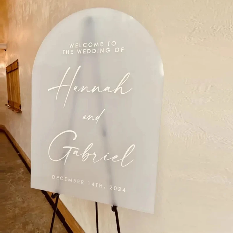 Welcome To Wedding Of Sign Stickers Custom Mirror Wedding Decals Custom Name Engagement Sign Personalised Wedding Welcome Sign