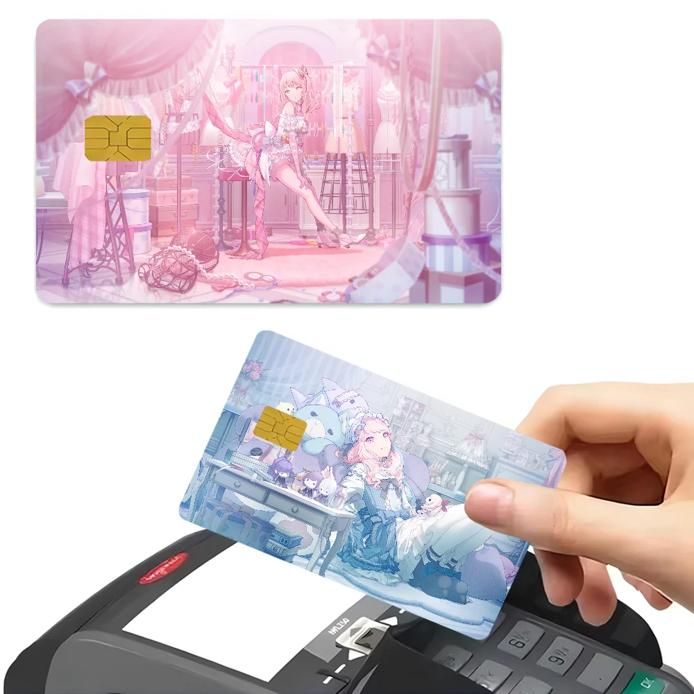 Project Sekai Anime Young Creidt Card Debit Card Sticker Film Case Front Tape For Small Big Chip No Chip
