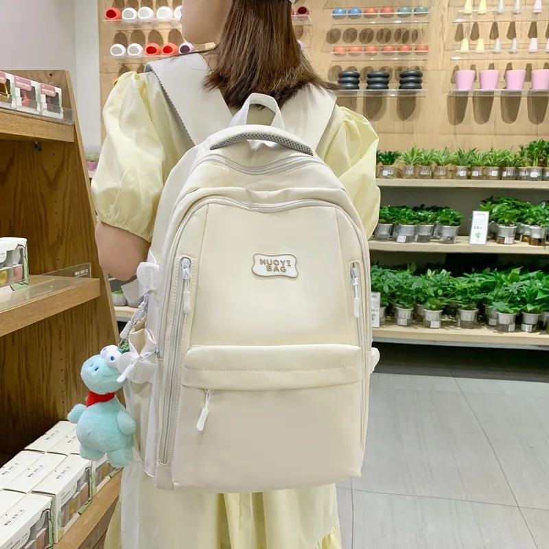 INS New Small Fresh Schoolbag Women's Korean Edition Simple High School Student Backpack Versatile Large Capacity Backpack