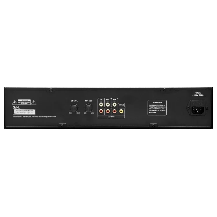 Thinuna CD-6201A 2-Channel Audio Player interface for processor controller Audio Sources with USB Updated Remote Home Dvd Player