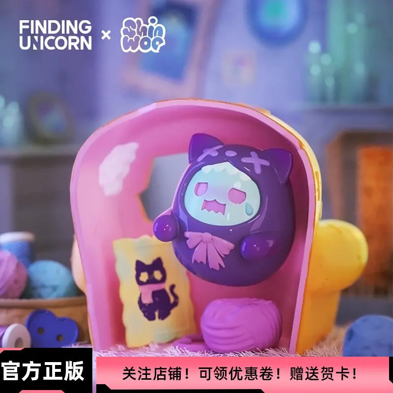 

Оригинальная коллекционная фигурка Ghost Bear из серии Blind Box от Finding Unicorn ShinWoo Ghost House, модная настольная декорация для любителей аниме.