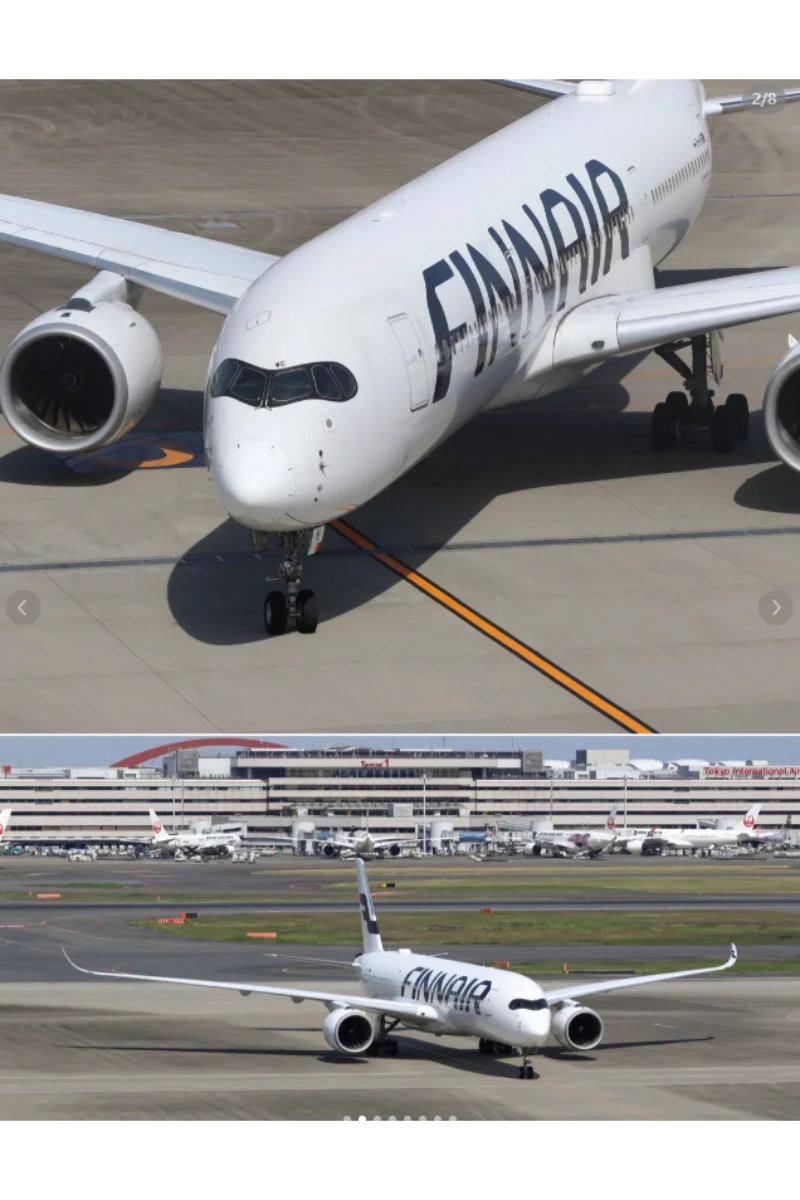 

47 см масштабная модель 1/142 FINNAIR Airways, литой под давлением полимерный самолет Airbus A350 со светом и коллекцией колес, дисплей, игрушки, подарки