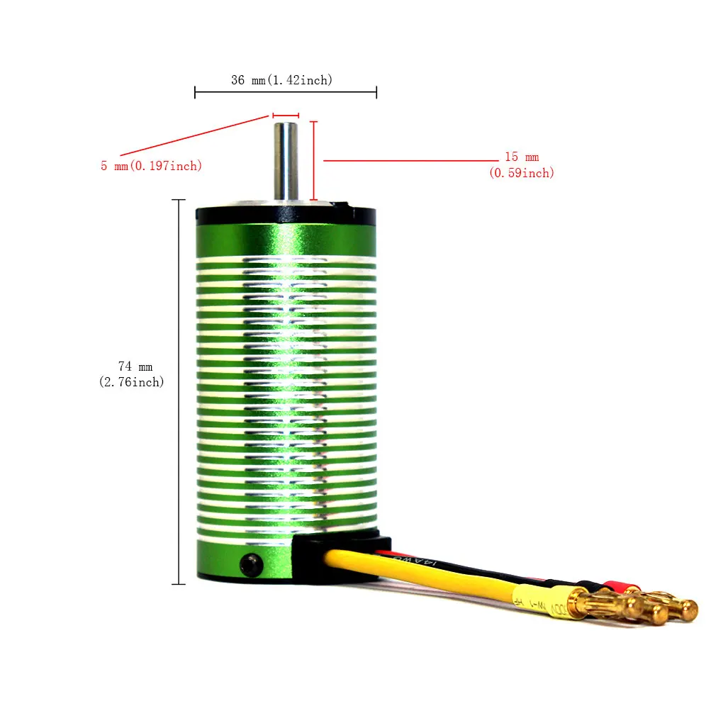 3674 3270KV 2650KV 2200KV 1900KV 860KV Wodoodporny silnik bezszczotkowy 5,0 mm do samochodów 1/8 1/10 Drift Racing Off-road Monster Truck RC Car