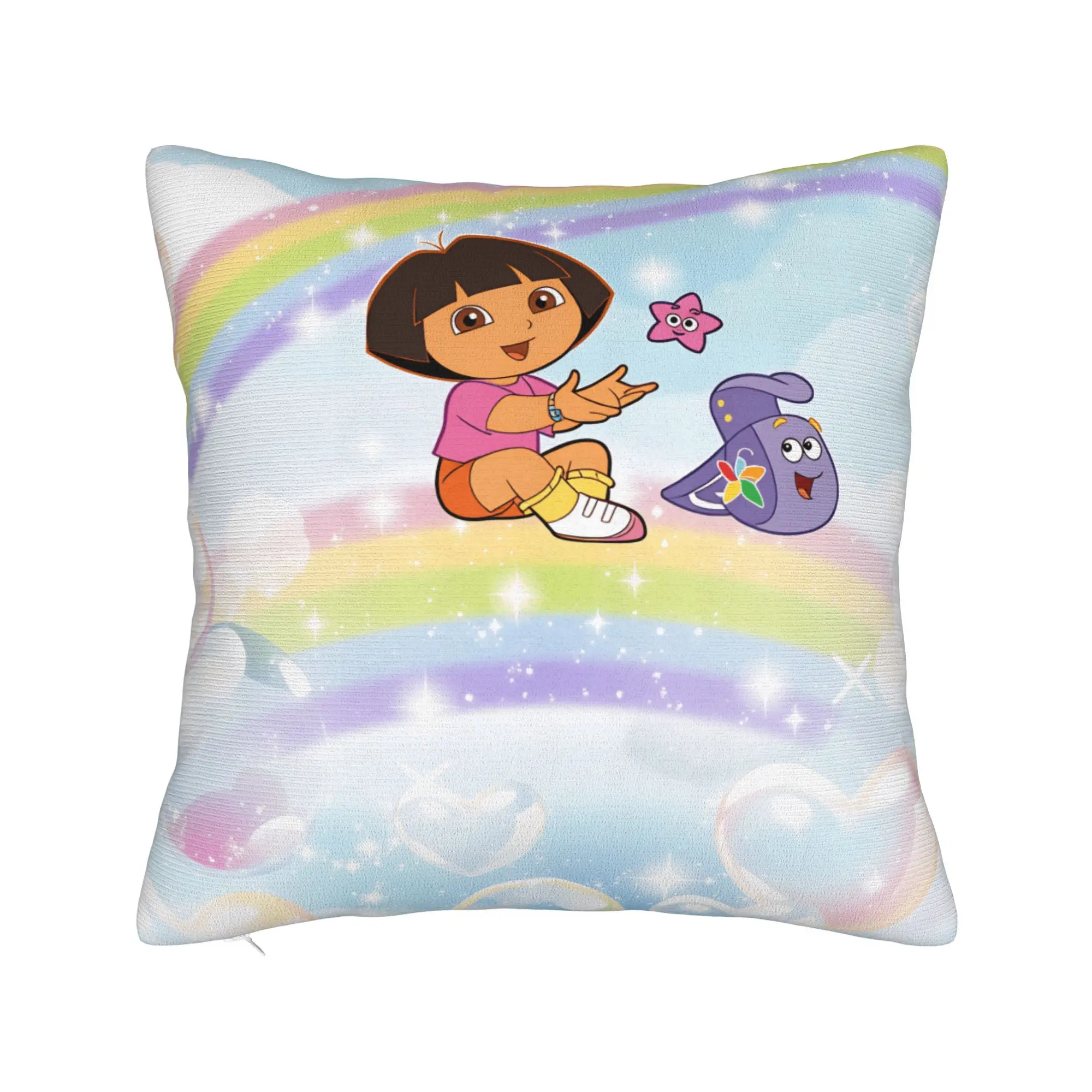 Pillow Cover Cartoon D-Dora The E-Explorer Adventure  Morden Pillow Case For Living Room Chair Pillowcases